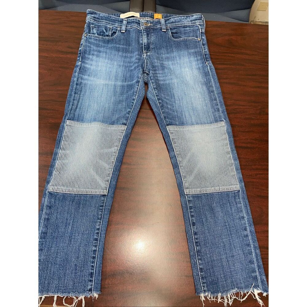 Pilcro and the Letterpress Hyphen Patched Jeans Size 29 -Patchwork Knees